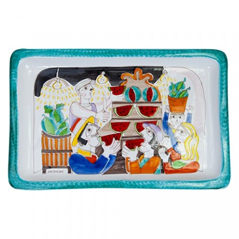 Rectangular Tray Folk Watermelon Cutting VSS43FK3 Rectangular Tray Folk Watermelon Cutting VSS43FK3